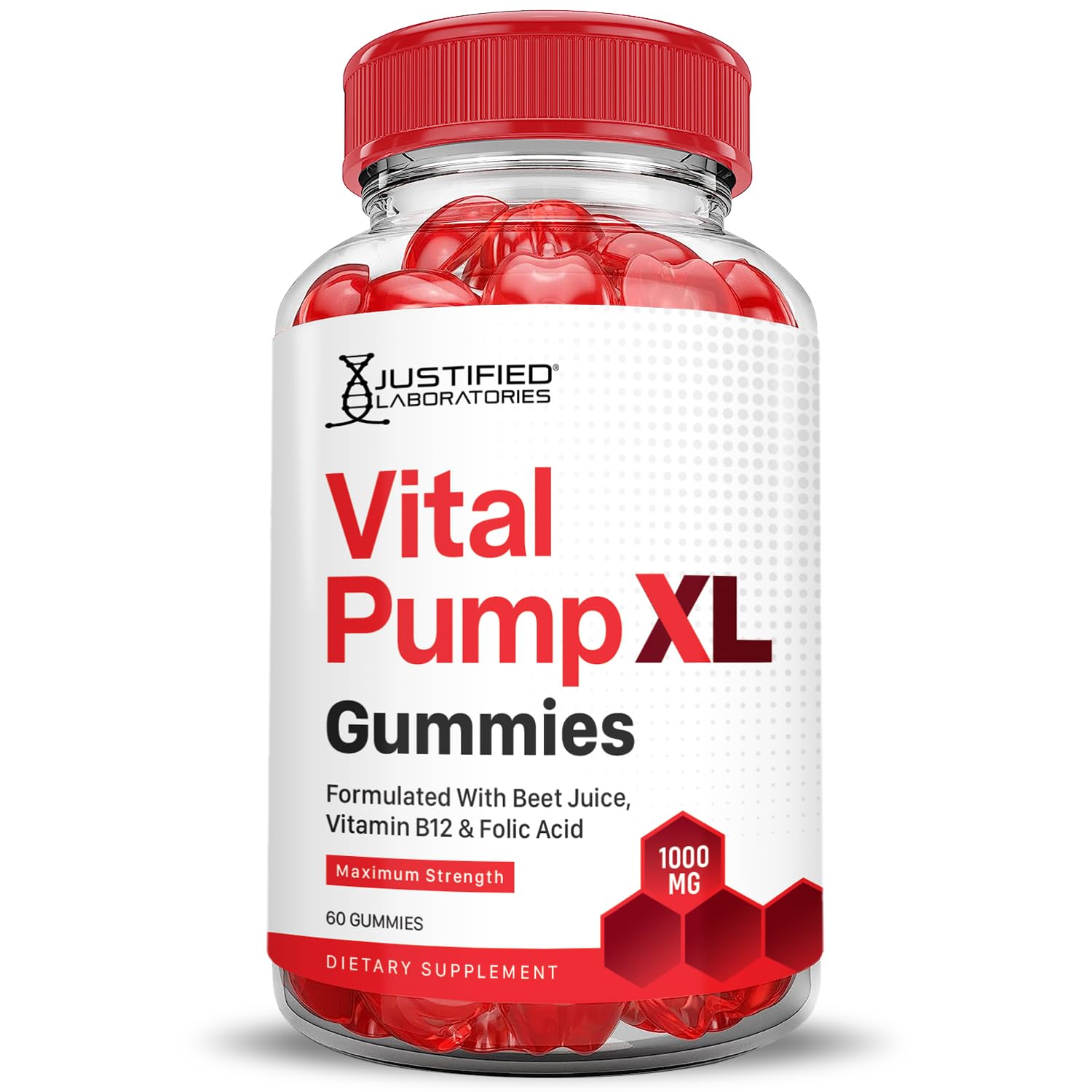Justified Laboratories Vital Pump XL Performance Gummies 1000MG Advanced Formula Vital PumpXL Formulated with Beet Juice ACV Pomegranate Beet Powder B12 Vegan Non GMO 60 Gummys Justified Laboratories Au supplements