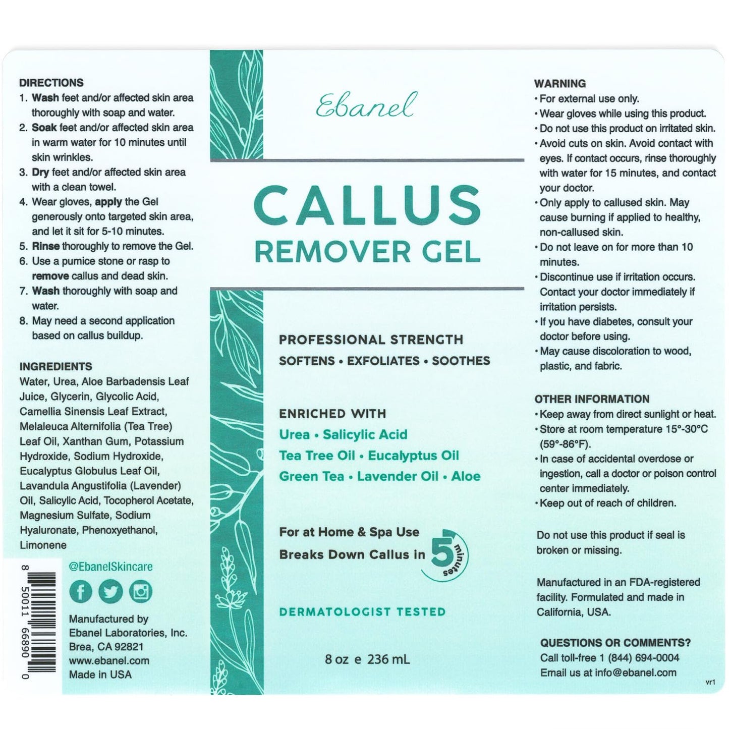 Ebanel Bundle of 40% Urea Cream 3-Pack and Callus Remover Gel Ebanel buy supplements Au