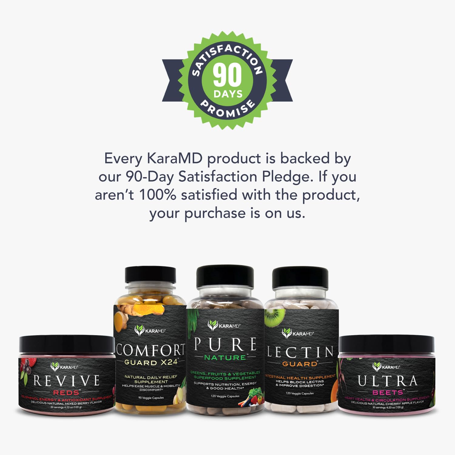 KaraMD Pure Nature Greens Whole Food Supplement & Revive Reds Polyphenol Energy Booster | Antioxidants, Shilajit & Enzymes | Vegan Friendly, Gluten Free, Non-GMO (30 Servings) KaraMD Au supplements