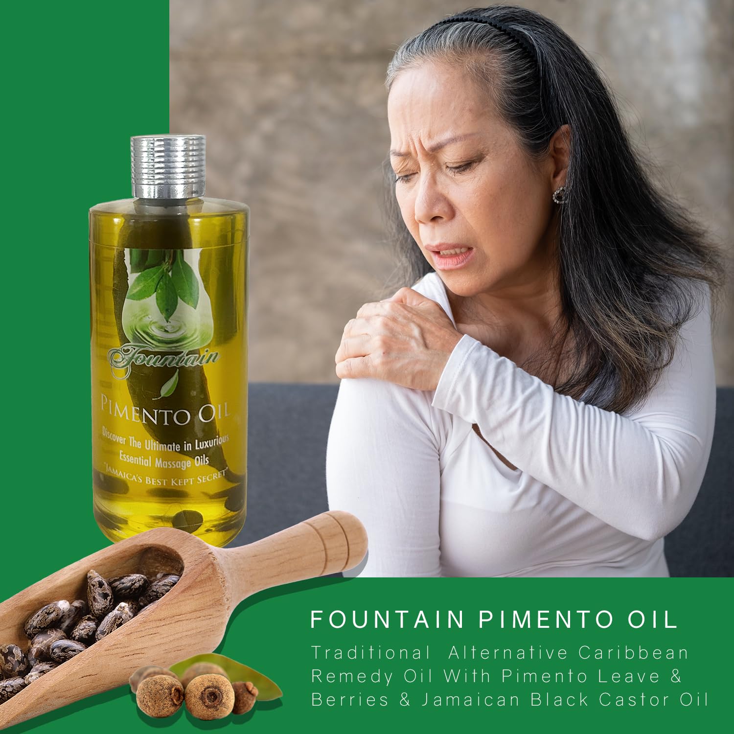Fountain Pimento Oil 3.5oz for Natural Massage Therapy, Muscle Relief Oil Fountain Au supplements
