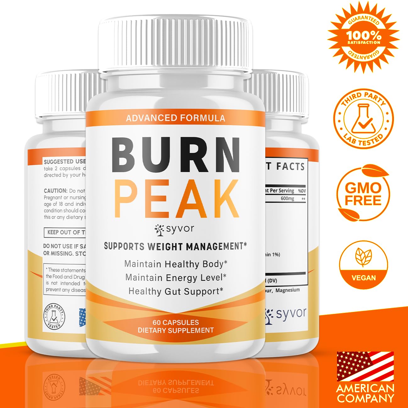 (2 Pack) Burn Peak Capsules, Official Burnpeak Pink Salt Pills with All Natural Ingredients, Advanced BurnPeak Health Supplement with Premium Vitamins for Active Lifestyle Support (120 Capsules) Syvor Au supplements