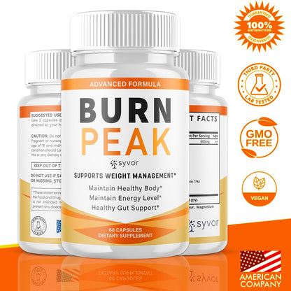 (2 Pack) Burn Peak Capsules, Official Burnpeak Pink Salt Pills with All Natural Ingredients, Advanced BurnPeak Health Supplement with Premium Vitamins for Active Lifestyle Support (120 Capsules) SyvorAu supplements