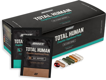 ONNIT Total Human Adult Multivitamin Comprehensive Capsule Packs with Day and Night Support, Daily Vitamin Packs for Men and Women, Dietary Supplement Capsules, 30-Day Supply, 60 Packs ONNIT Au supplements