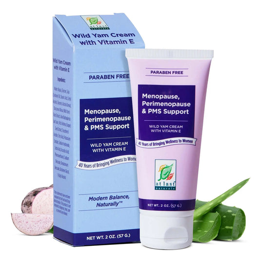 At Last Naturals Wild Yam Cream Hormone Balance for Women Menopause PMS Relief with Vitamin E Helps Smooth Dry Skin Reduce Hot Flashes and Promotes Well Being (2 oz 1 Packs) At Last NaturalsAU supplements