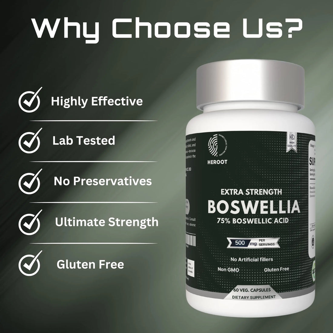 Heroot Boost Joint Mobility with 75% Extra Strength Boswellia Serrata Extract, 120 Capsules Heroot uk supplements