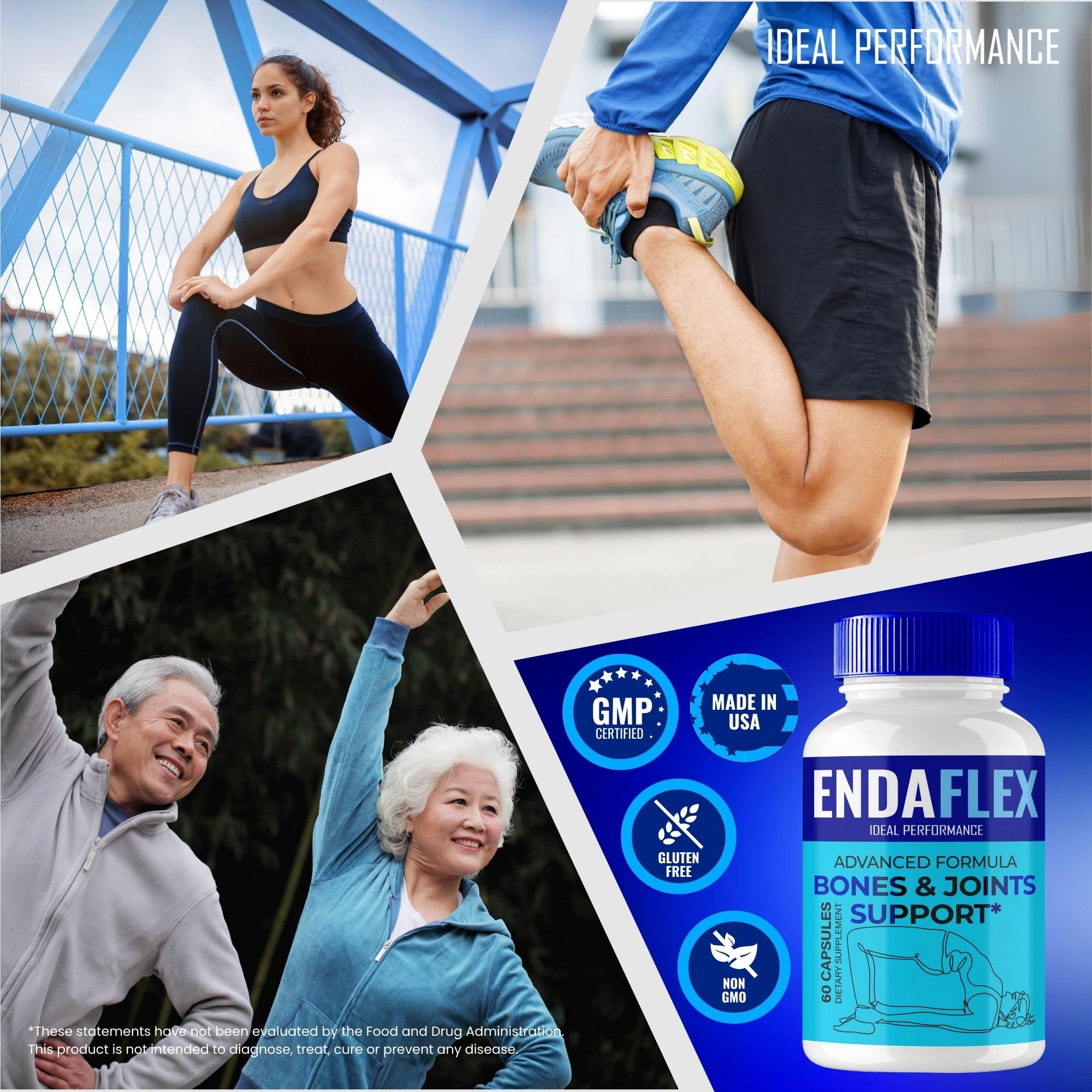 Endaflex Capsules, Advanced Joint Support Supplement Pills for Mobility and Comfort - Maximum Strength, Official Enda Flex Joint Support All Natural Formula, Premium Enda-Flex Reviews (2 Pack) IDEAL PERFORMANCE Au supplements