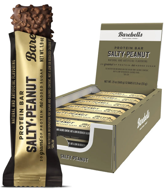 Barebells Salty Peanut Protein Bars, 12 Count - 20g Protein, 1g Sugar Snack Bars BAREBELLSAU supplements