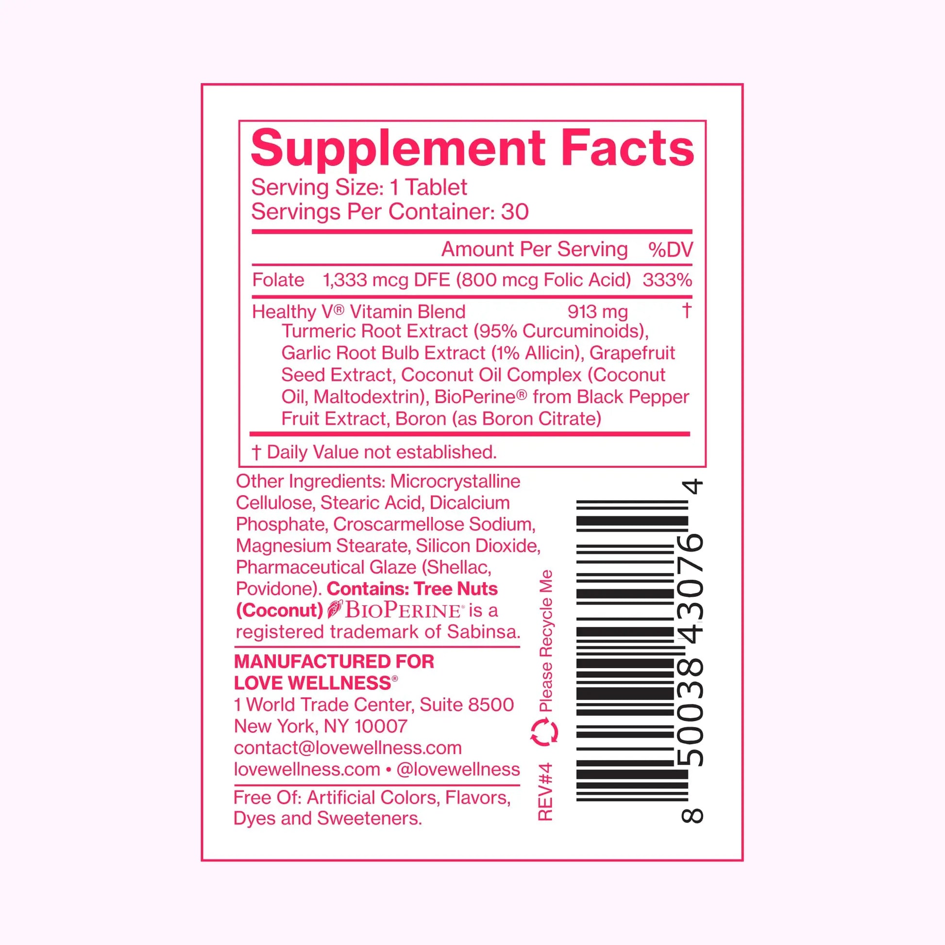 Love Wellness Healthy V Vitamin | Women's Vaginal Health Supplement | pH Balance, Gut Health & Immune Support Supplement | Balance of Candida Yeast with Turmeric, Garlic & Coconut Oil | 30 Count Love Wellness Au supplements
