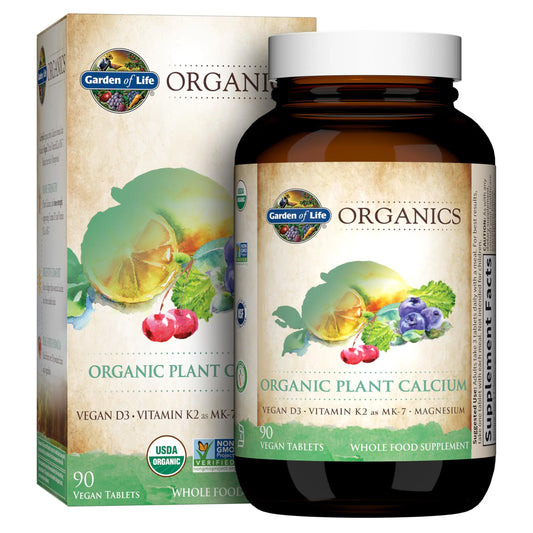 Garden of Life Calcium Supplement with Magnesium & Organic Vitamin D3 K2, Made from Whole Foods, Gluten-Free, 90 Count Garden of LifeAU supplements