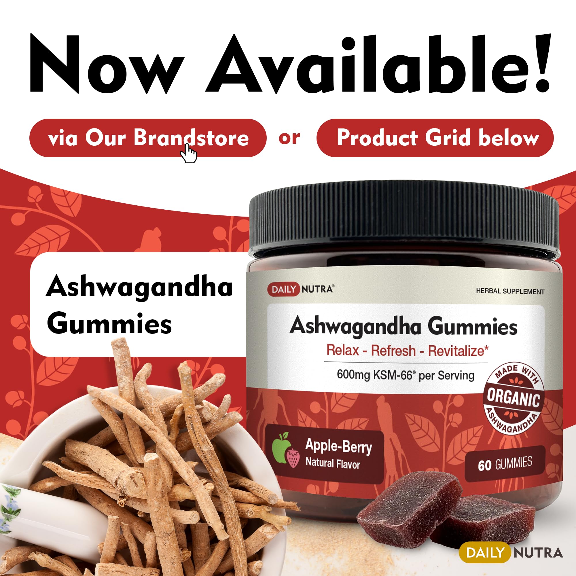 DailyNutra KSM-66 Ashwagandha 600mg Organic Root Extract - High Potency Supplement DailyNutra Au supplements