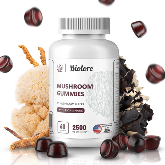Biolore Mushroom Complex Gummies: 10 Powerful Mushrooms with Chaga, Lions Mane BioloreAU supplements