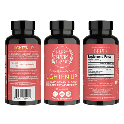 Happy Healthy Hippie GLP-1 Supplement (Metabolaid™ + Chromium) + Appetite Suppressant for Women | Metabolism Booster (AMPK) for Weight | Belly Fat Burner | Hunger & Cravings Control - 30 Vegan Caps Happy Healthy HippieAu supplements