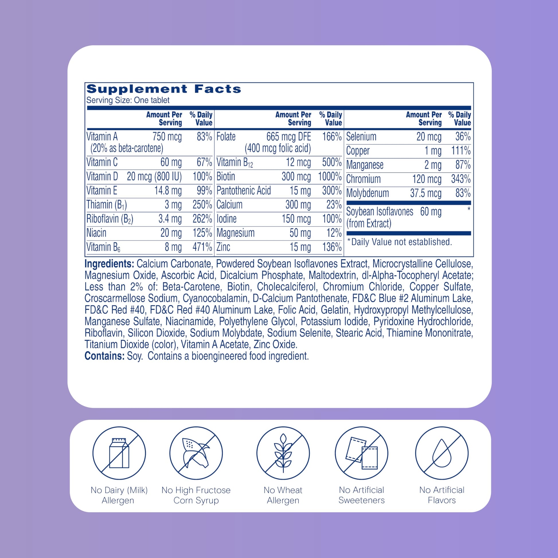 One A Day Women's Menopause Multivitamin with Vitamin A, Vitamin C, Vitamin D, Vitamin E and Zinc ONE A DAY Au supplements