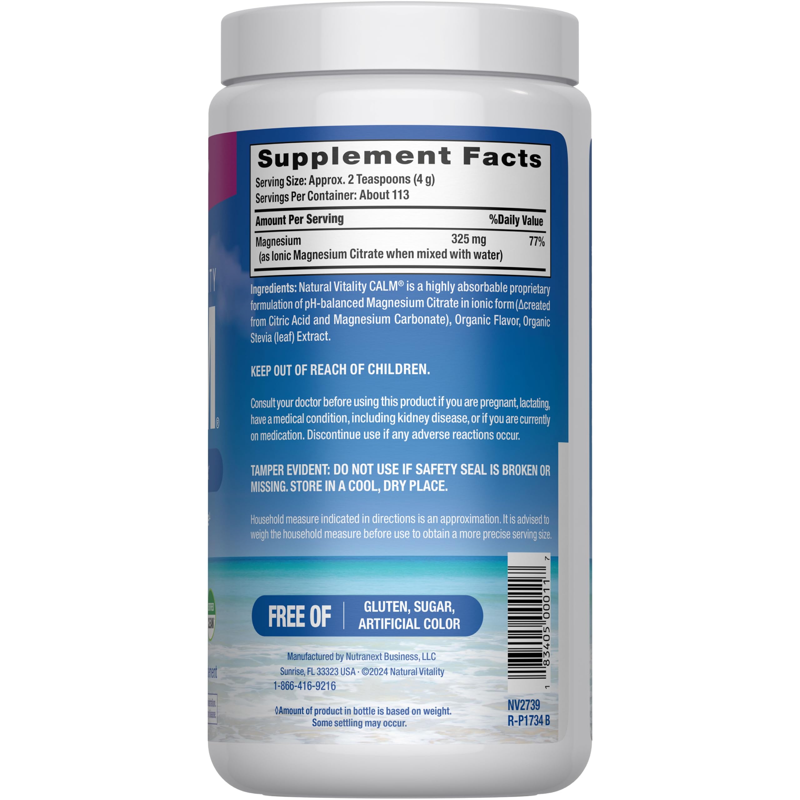 Natural Vitality Calm Magnesium 16oz Powder | Raspberry Lemon Flavored Supplement | Non-GMO, Vegan & Gluten Free Formula Natural Vitality Au supplements