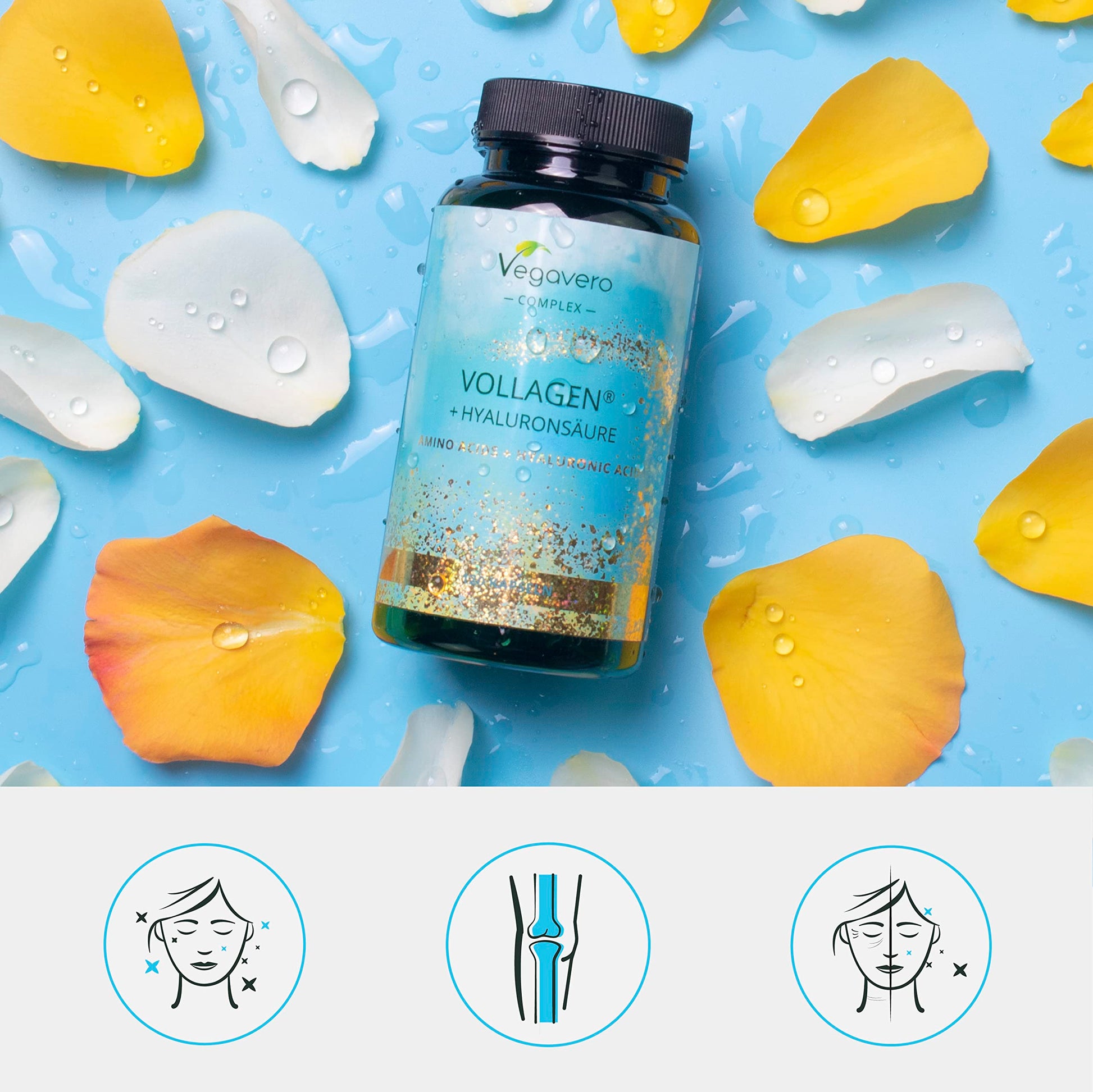 Vegavero Vegan Collagen Complex + Hyaluronic Acid | NO Additives | Vegan Collagen Powder Vollagen Vegavero Au supplements
