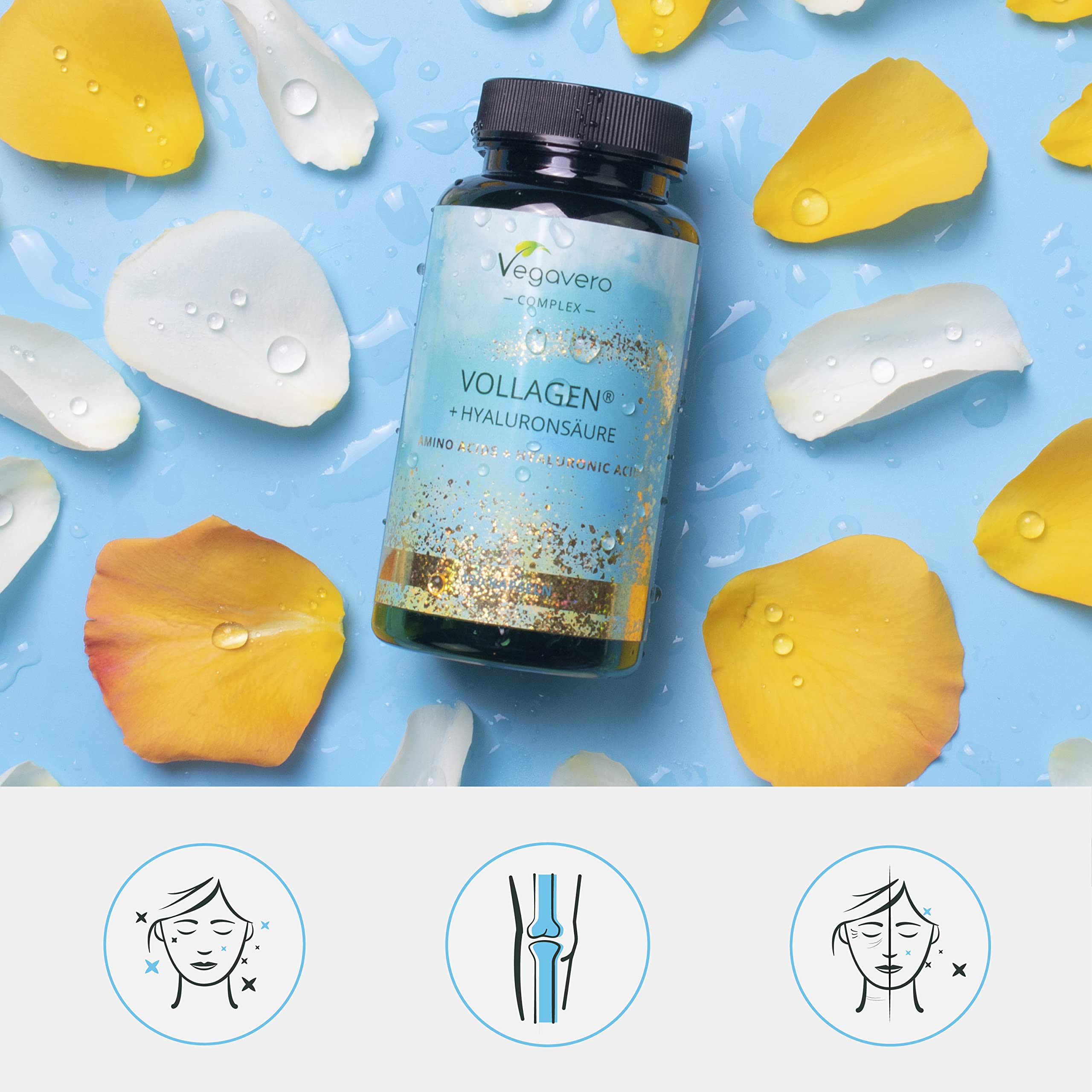 Vegavero Vegan Collagen Complex + Hyaluronic Acid | NO Additives | Vegan Collagen Powder Vollagen Vegavero Au supplements