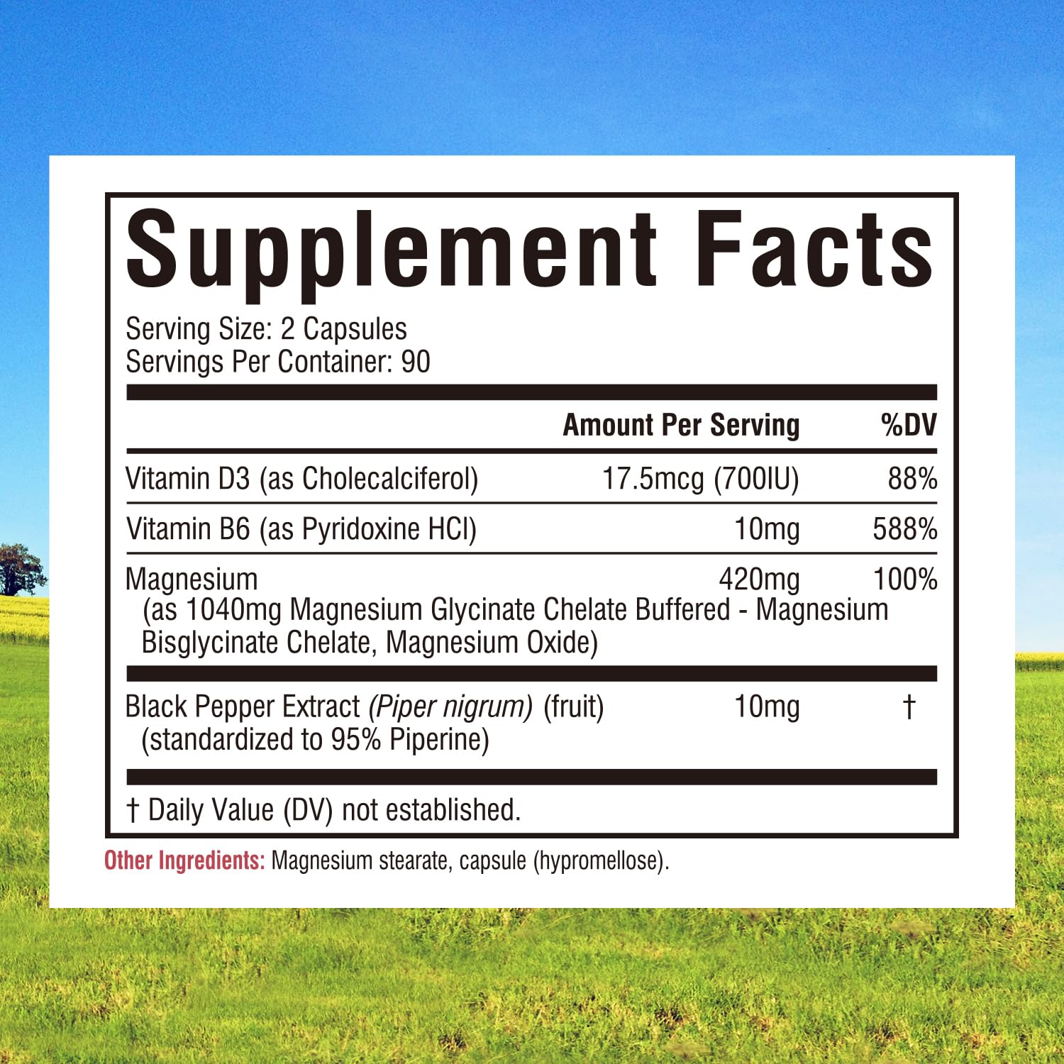 Innate Vitality Magnesium Glycinate Complex, 420mg Elemental Magnesium Per Serving, Enhanced Absorption, Black Pepper, Vitamin D3 & B6, Sleep Mood Bone Nerve Support, 180 Caps Innate Vitality Au supplements