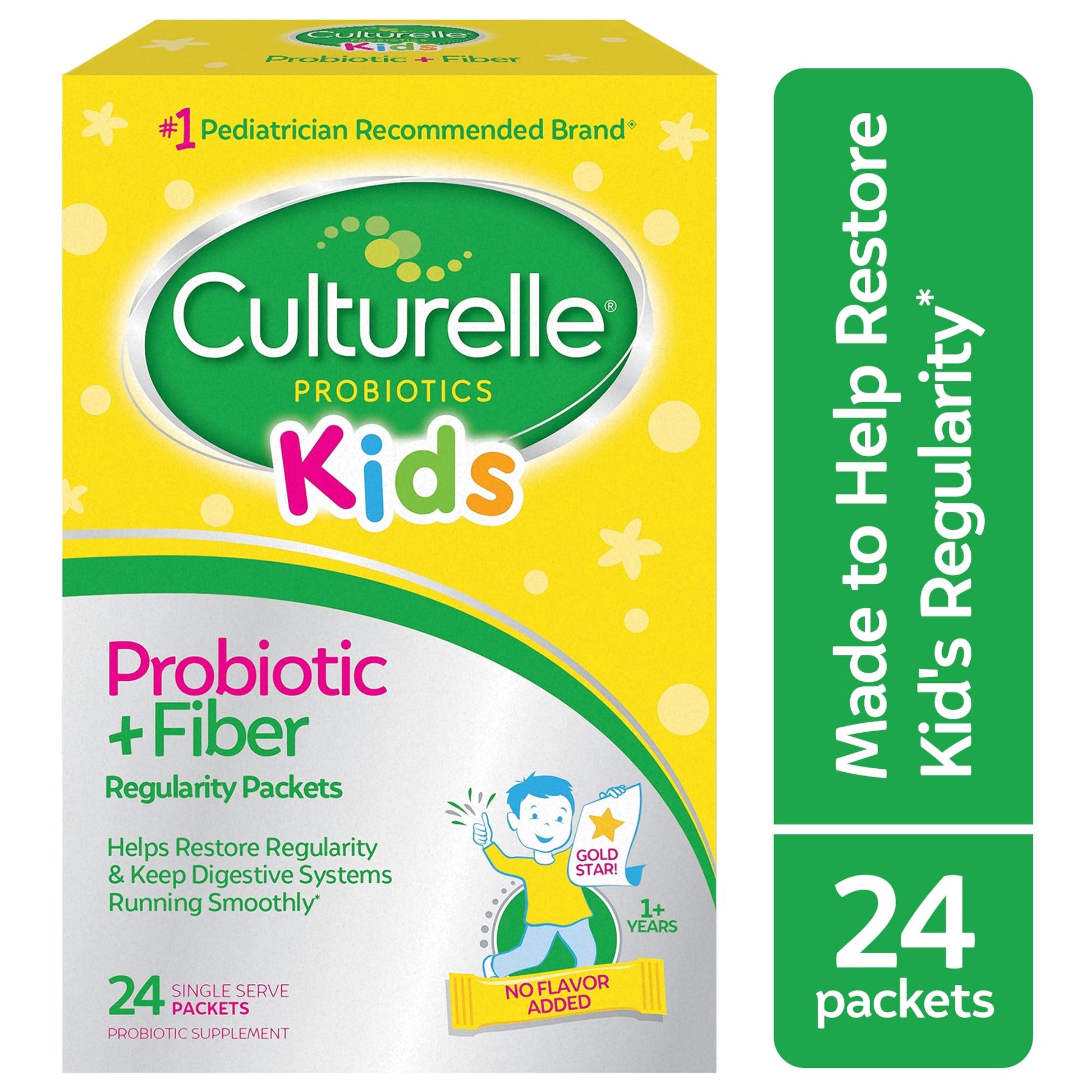 Culturelle Kids Probiotic + Fiber Packets (Ages 3+) - 24 Count - Digestive Health & Immune CulturelleBuy Supplements Australia