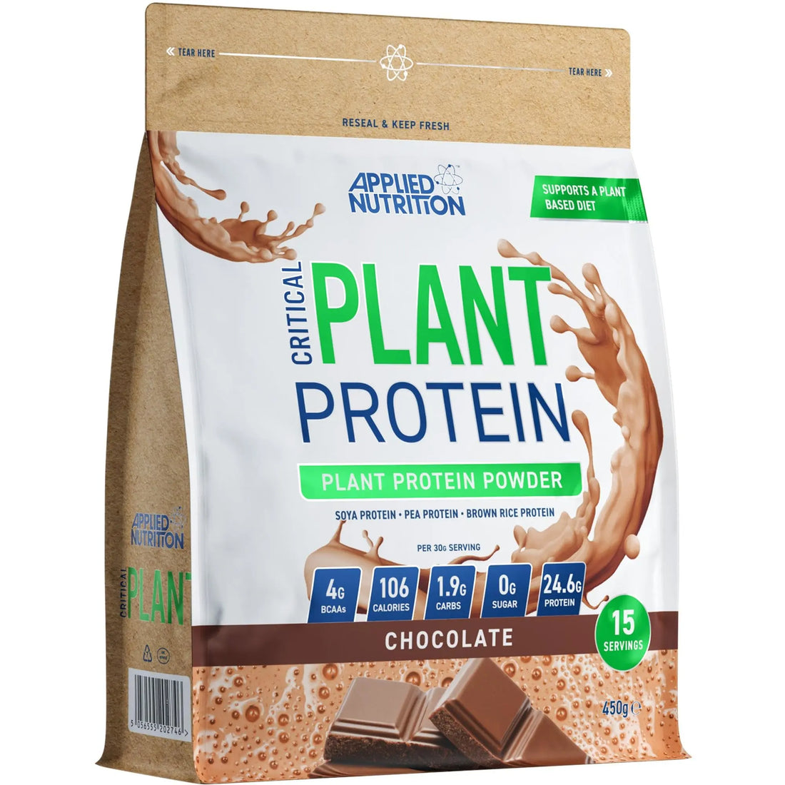 Applied Nutrition Plant Protein Powder – Critical Plant Vegan Protein Shake with SOYA, Pea, Brown Rice Proteins Applied Nutrition uk supplements