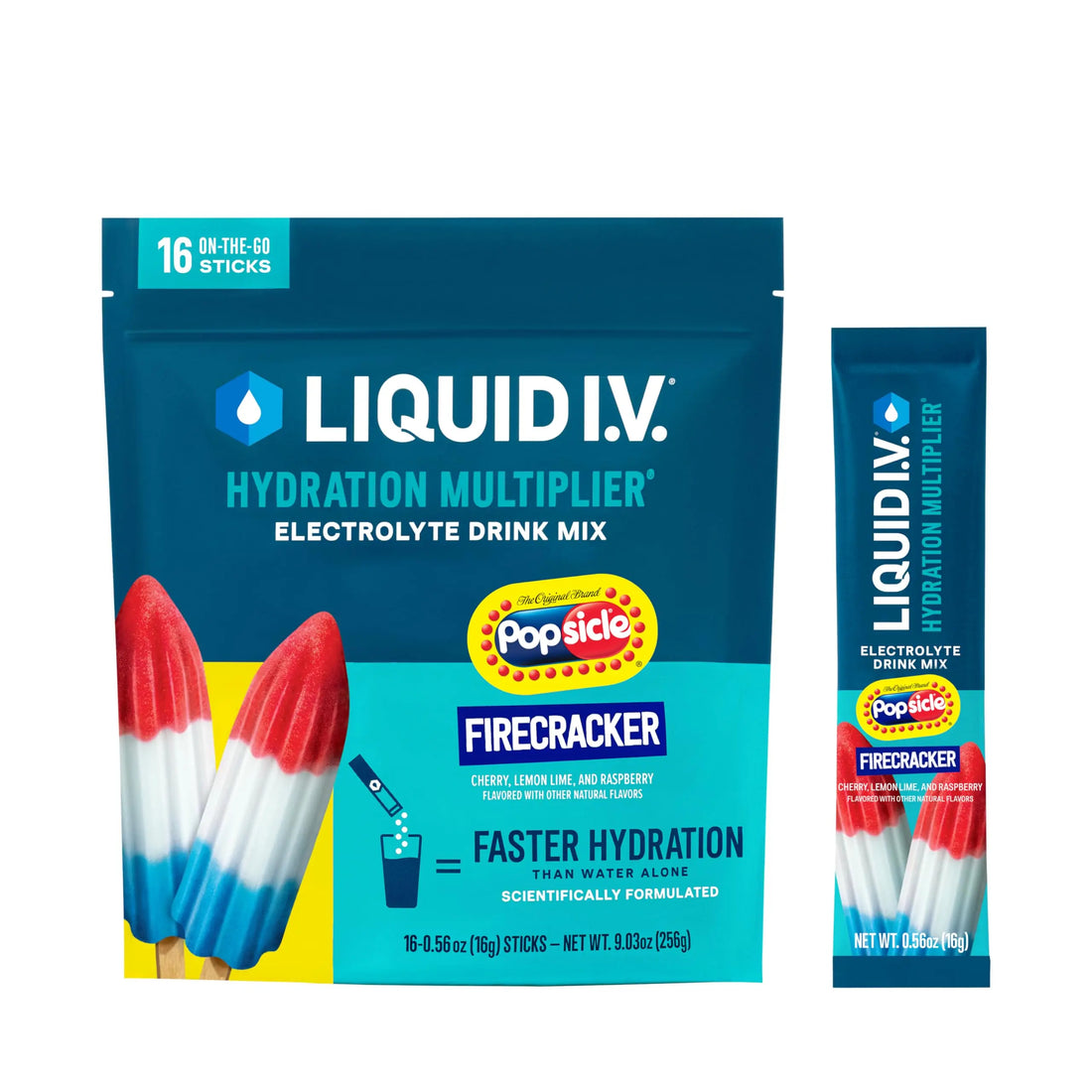 Liquid I.V.® Hydration Multiplier - Popsicle Firecracker | Electrolyte Powder Drink Mix | 1 Pack (16 Servings) Liquid I.V. Au supplements