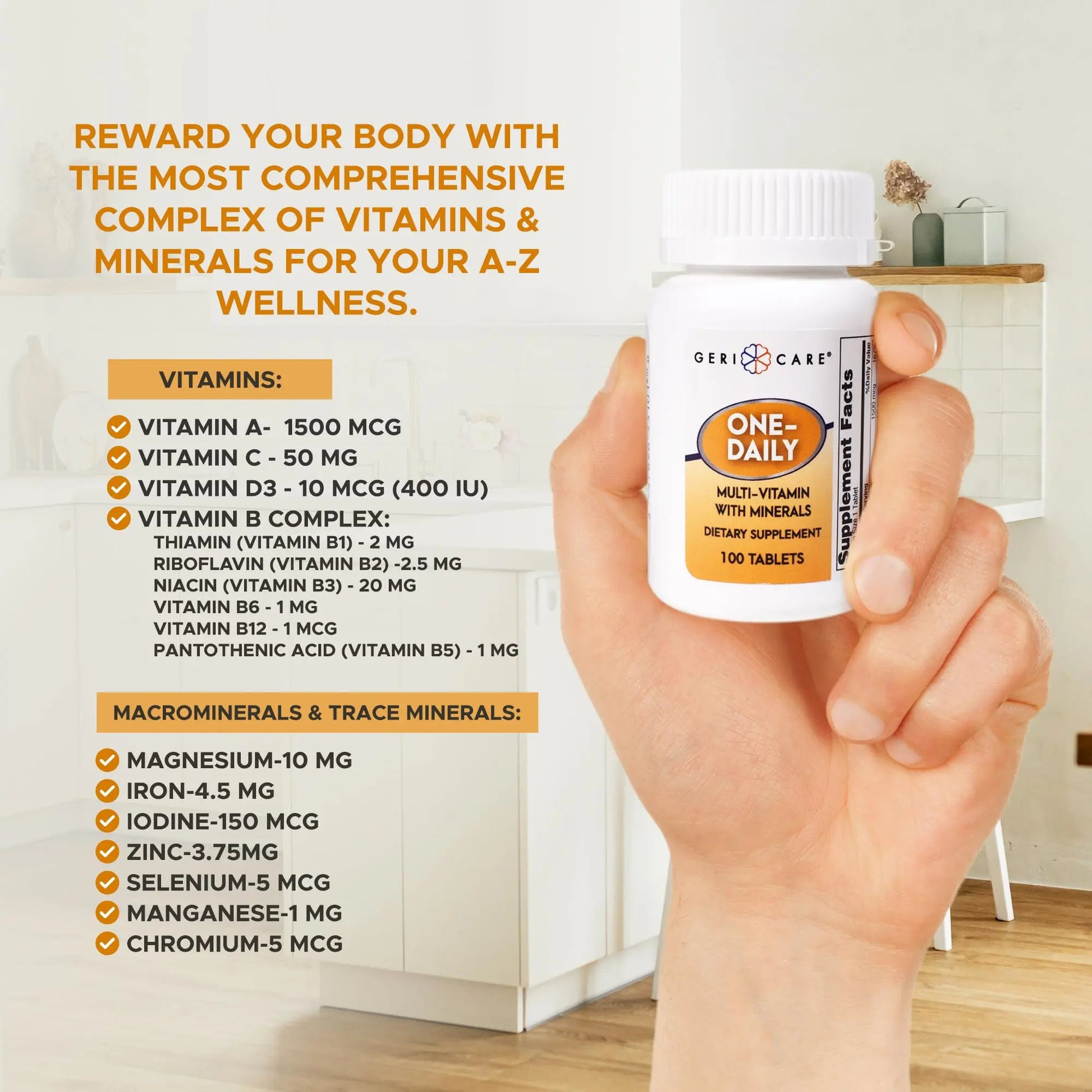 GeriCare One-Daily Multi-Vitamin & One-Daily Multi-Vitamin + Minerals Bundle – Complete Daily Nutritional Support with Essential Minerals for Energy GeriCare Au supplements
