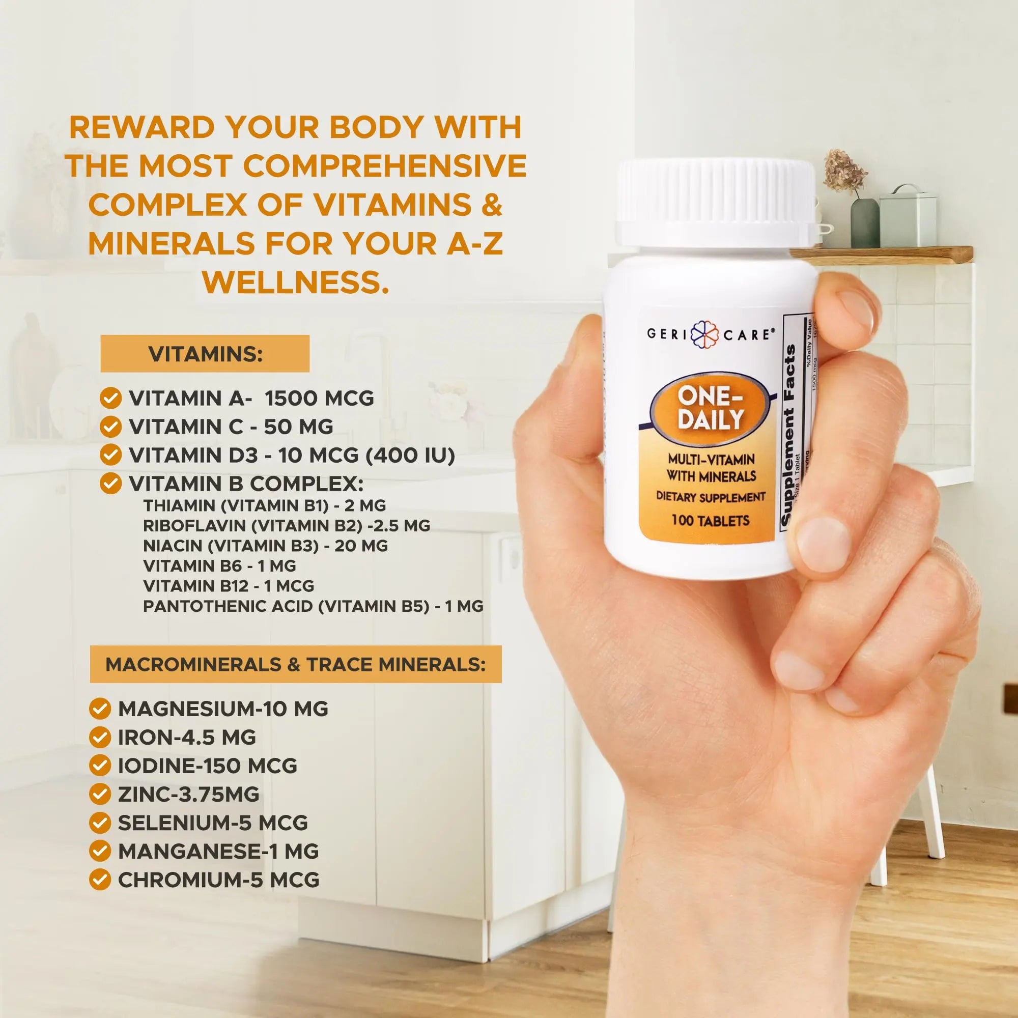 GeriCare One-Daily Multi-Vitamin & One-Daily Multi-Vitamin + Minerals Bundle – Complete Daily Nutritional Support with Essential Minerals for Energy GeriCare Au supplements