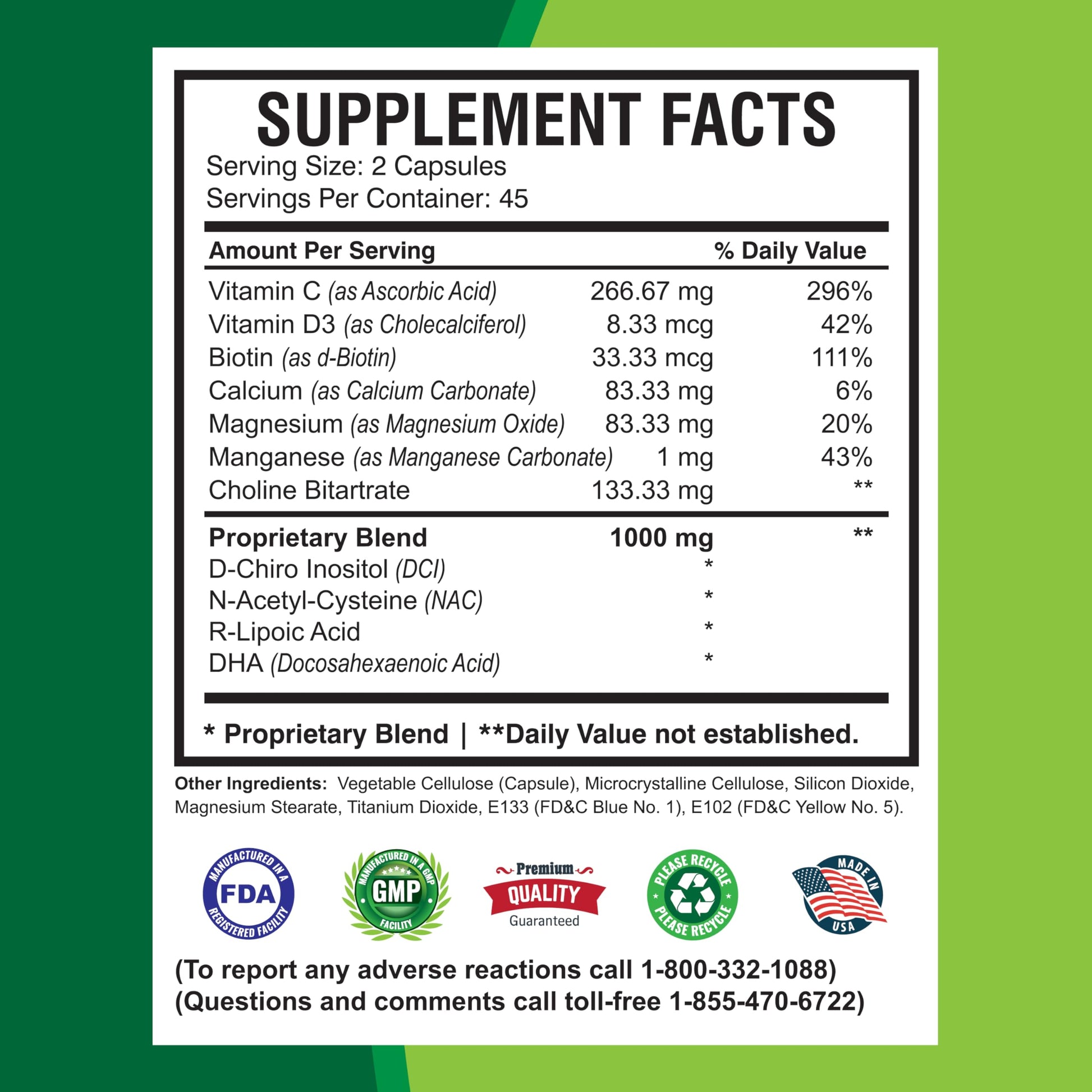 America Medic & Science WFS Plus Fertility Supplements for Women (90 Capsules) Supports Ovulatory Health | Natural Preconception Vitamins, Reproductive Aid, with D-Chiro Inositol, DHA |15-Day Supply. America Medic & Science Au supplements