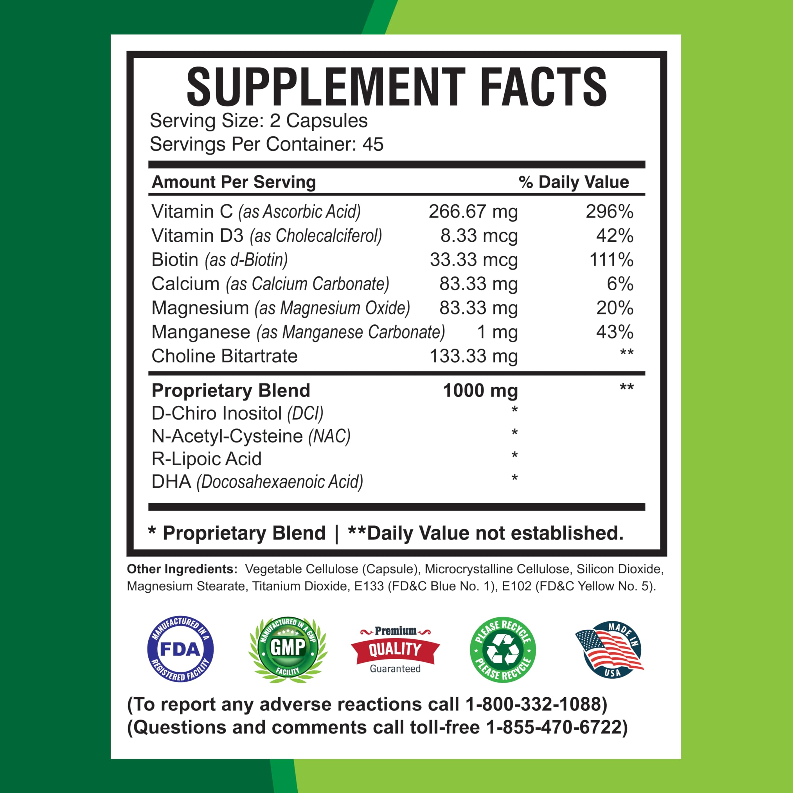 America Medic & Science WFS Plus Fertility Supplements for Women (90 Capsules) Supports Ovulatory Health | Natural Preconception Vitamins, Reproductive Aid, with D-Chiro Inositol, DHA |15-Day Supply. America Medic & Science Au supplements