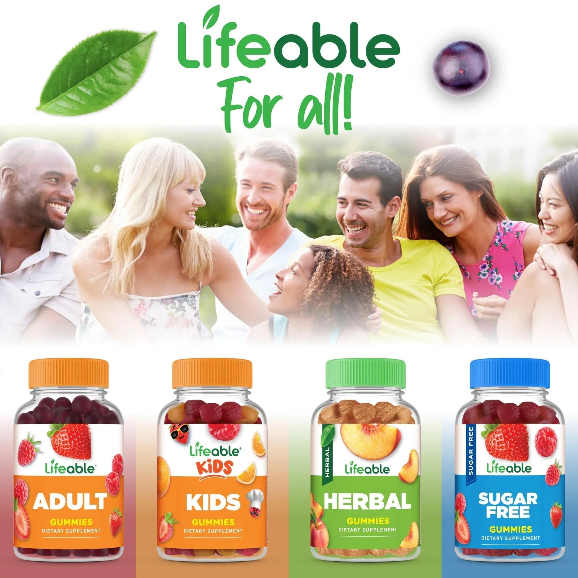 Lifeable Multivitamin for Men Gummies | VIT A, C, D, E, B1, B2, Niacin, B5, B6, Folate, B12, Biotin, Iodine, Zinc, Chromium, Ginseng, Lycopene, Inositol | Lifeable Au supplements