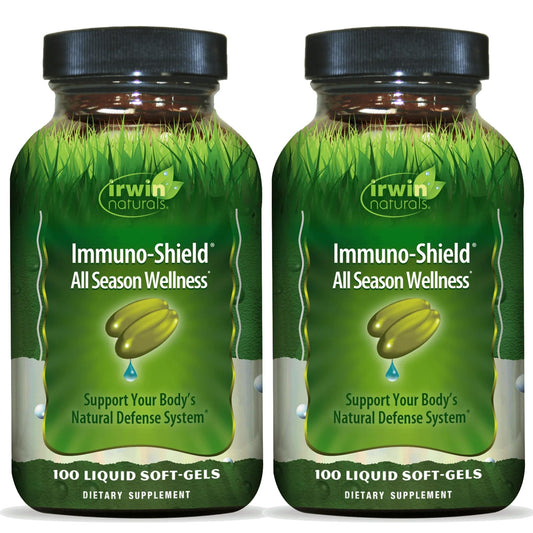 Irwin Naturals Immuno-Shield All Season Wellness for Body's Natural Defense System - 100 Liquid Softgels (2 Pack) Irwin NaturalsAu supplements