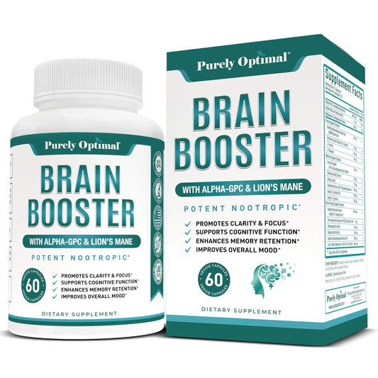 Premium Brain Supplement - Nootropic Brain Booster for Focus, Clarity, Improved Memory Purely OptimalAU supplements