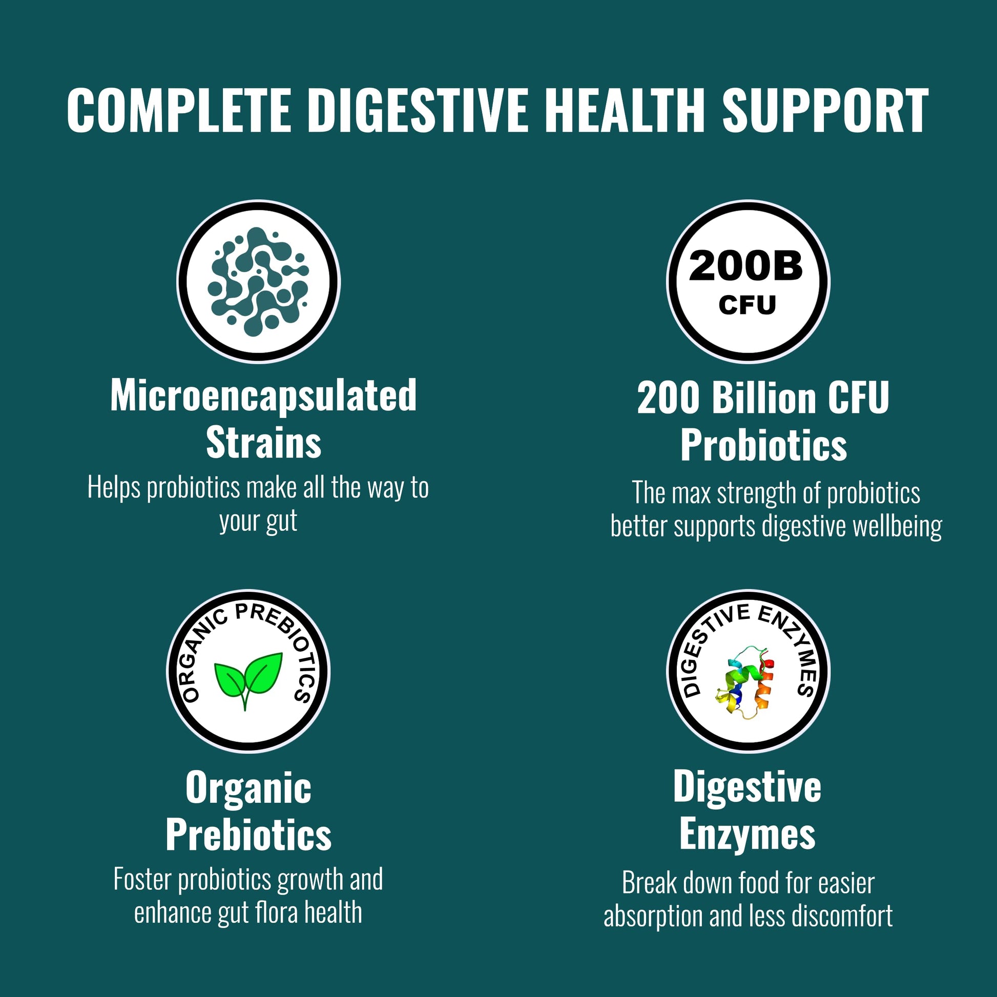 UpNourish Probiotics - 200 Billion CFUs for Men and Women, 15 Clinically Studied Strains, Prebiotics & Enzymes - 60 Vegan Capsules UpNourish Au supplements
