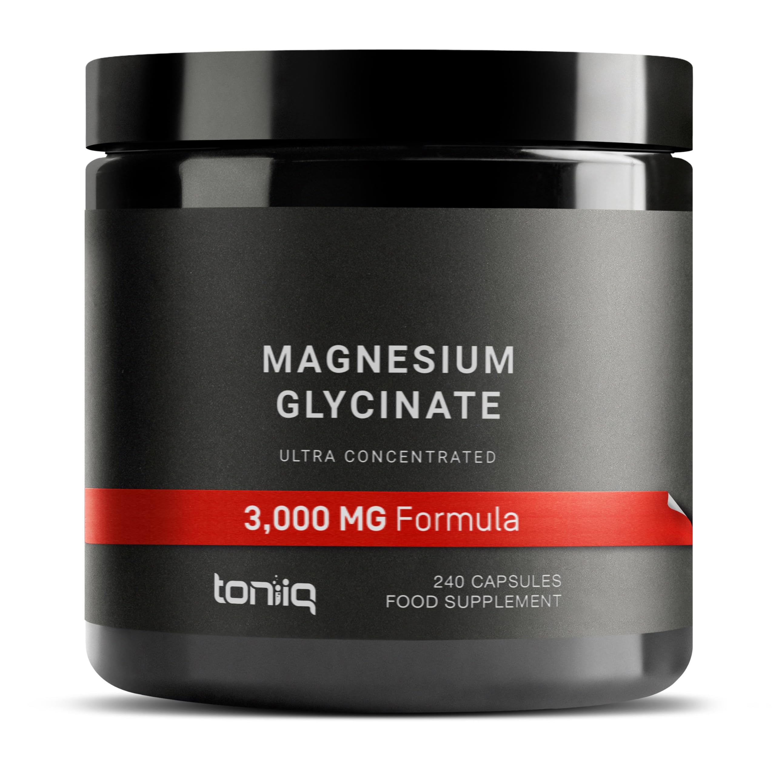 Toniiq 3,000mg Ultra High Strength Magnesium Glycinate - 20% Purified to Contain 600mg of Elemental Magnesium - Chelated and Bioavailable Magnesium Supplement - 240 Veggie Capsules Toniiq Au supplements