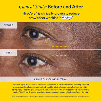 Ritual Hyaluronic Acid Skin Supplement - With Hyabest® and Ceratiq® - HyaCera Clinically Proven to Reduce Wrinkles, Fine Lines & Improve Skin Smoothness RitualUS supplements