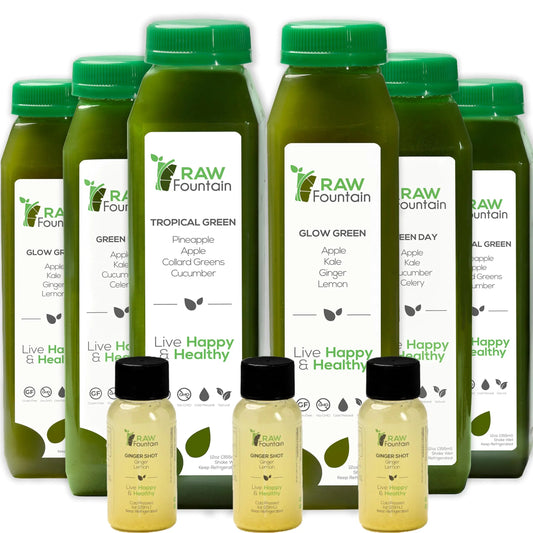1 Day Green Juice Cleanse by Raw Fountain, All Natural Raw, Vegan Detox, Cold Pressed Raw FountainAU supplements