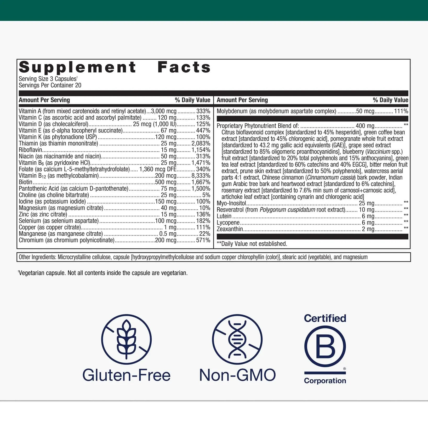Metagenics PhytoMulti - Daily Multivitamin Supplement with Phytonutrients, Vitamins and Minerals for Multidimensional Health Support Metagenics Au supplements