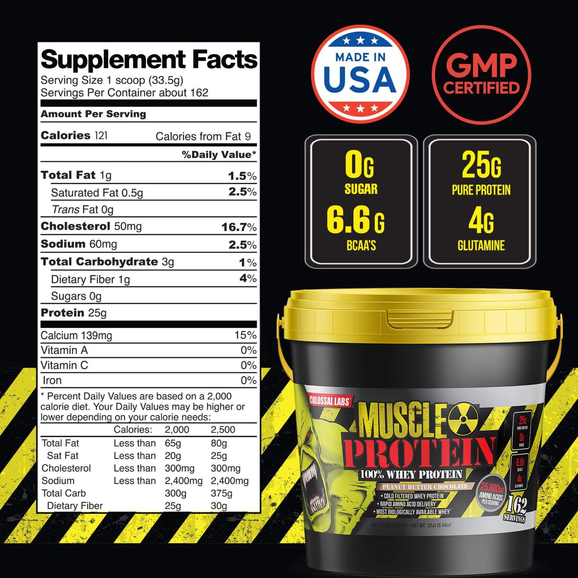 COLOSSAL LABS Muscle Growth Whey Protein [12 lbs/Pack of 1]–Peanut Butter Chocolate COLOSSAL LABS Au supplements