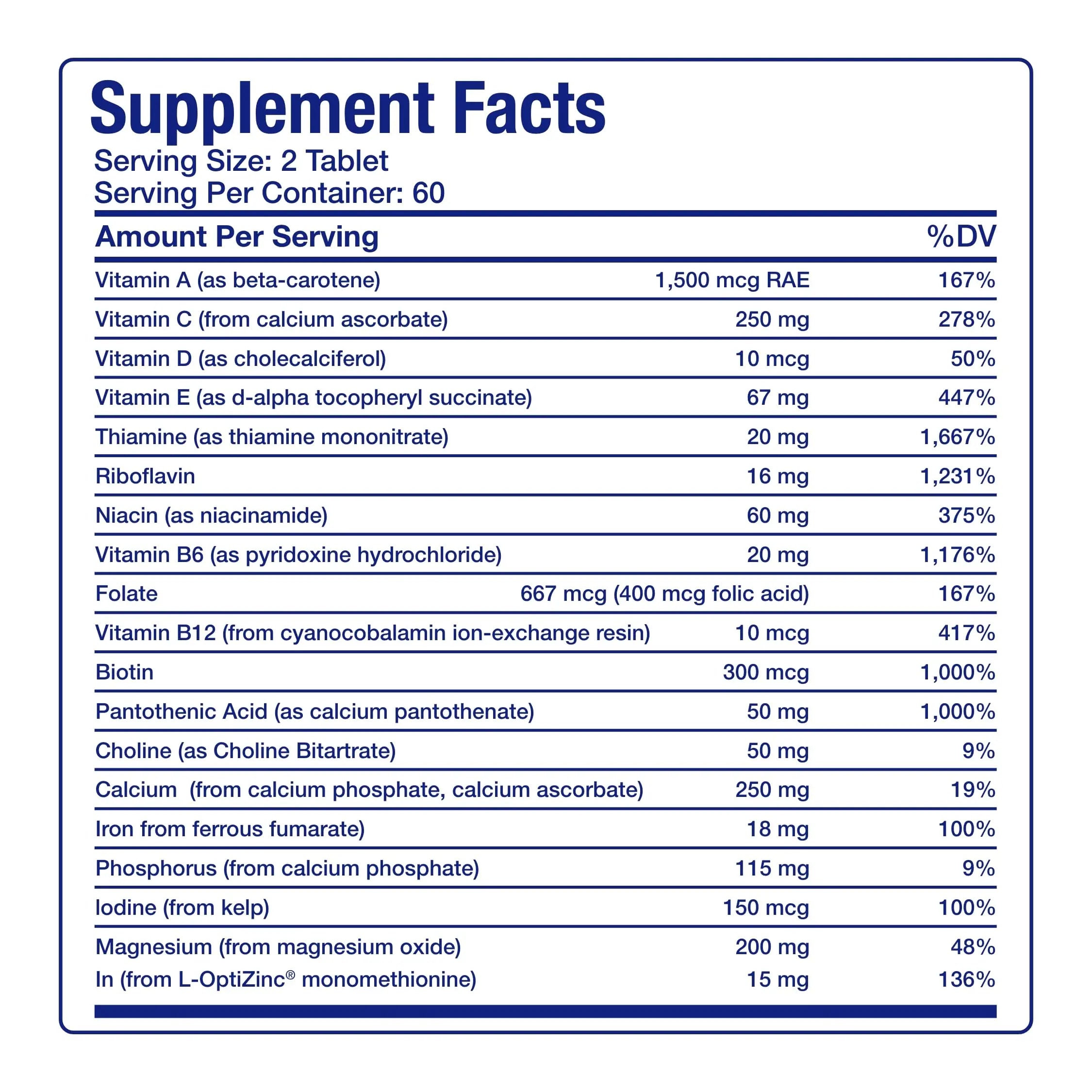 30-in-1 Adult Multivitamin with Iron - Antioxidant Rich Over 50 Multivitamin for Women and Men with Vitamins A C D E B Complex Zinc Magnesium Anabolic Laboratories Au supplements