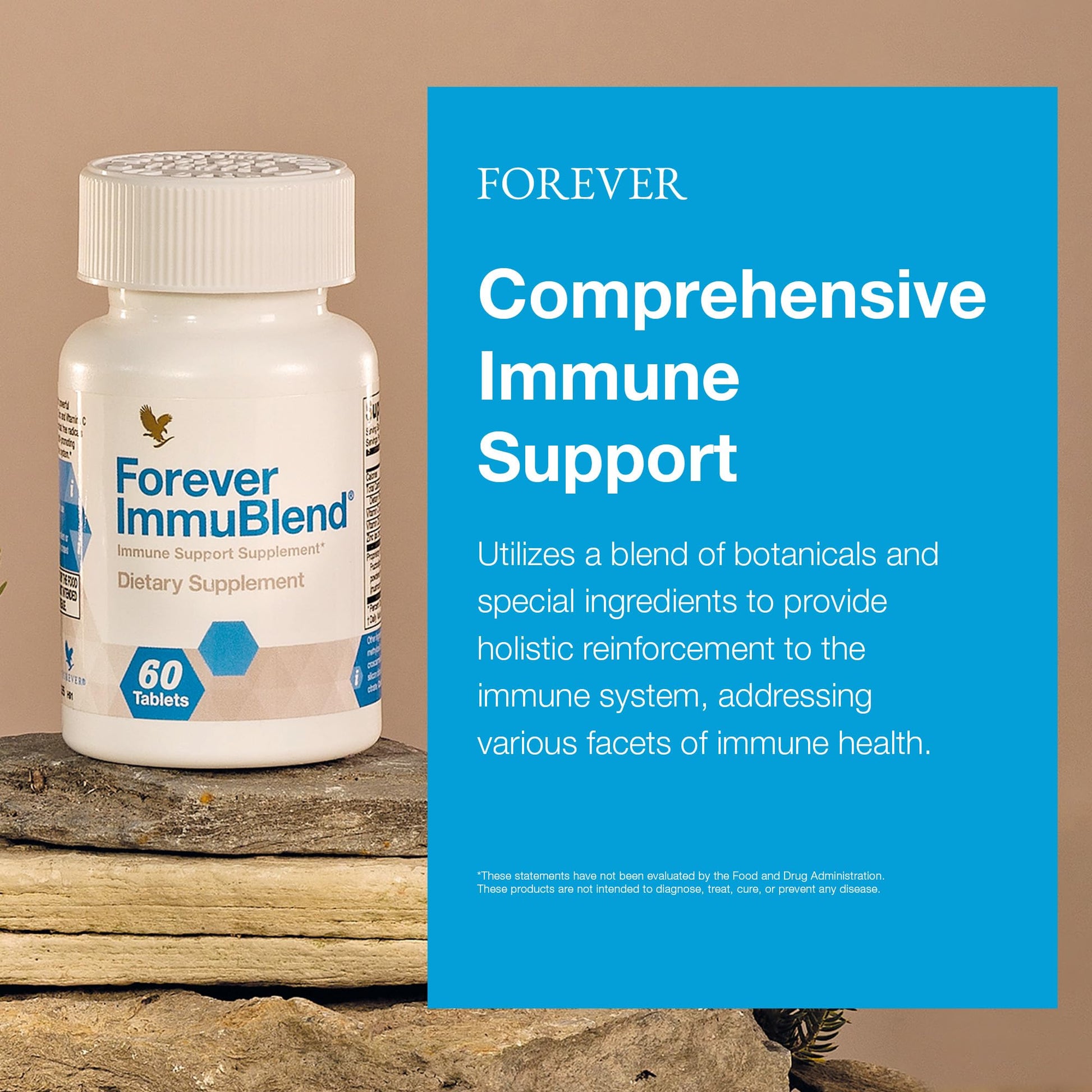 Forever Living - Forever ImmuBlend® Immune Support Supplement – Includes Botanicals, Vitamins D & C, Maitake & Shiitake Mushrooms – 60 Tablets Forever Living Products Au supplements