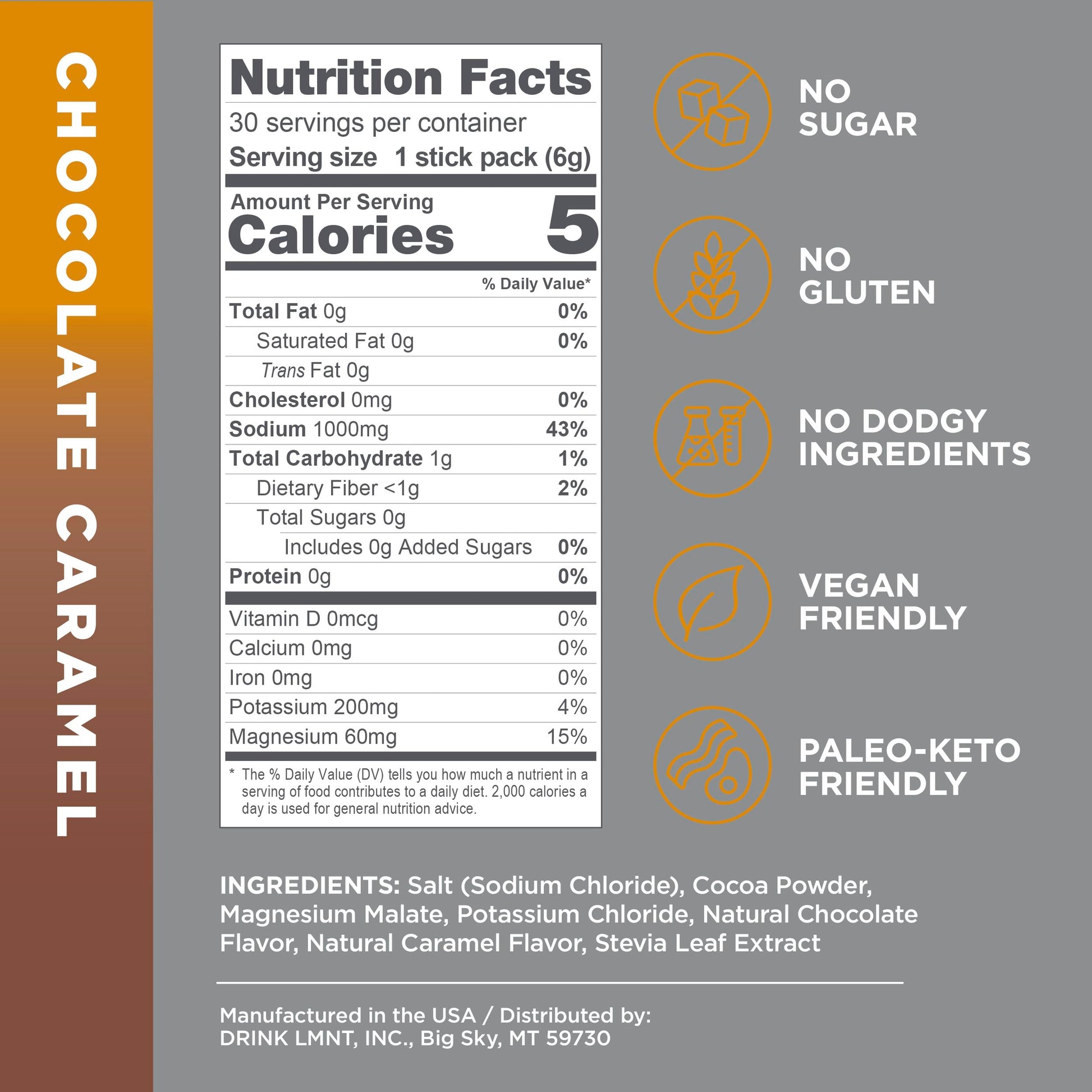 LMNT Hot Chocolate and Coffee Mixer - Chocolate Caramel Salt Electrolytes | No Sugar Drink LMNT Au supplements