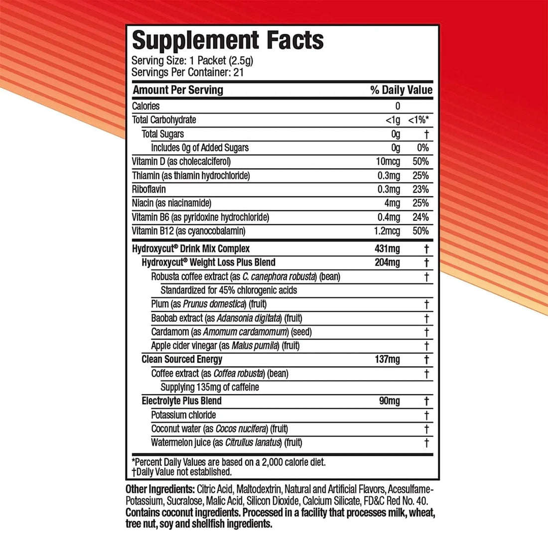 Hydroxycut Drink Mix | Energy Drink Powder | Wildberry Blast, 21 Packets, 2 Packs Hydroxycut uk supplements