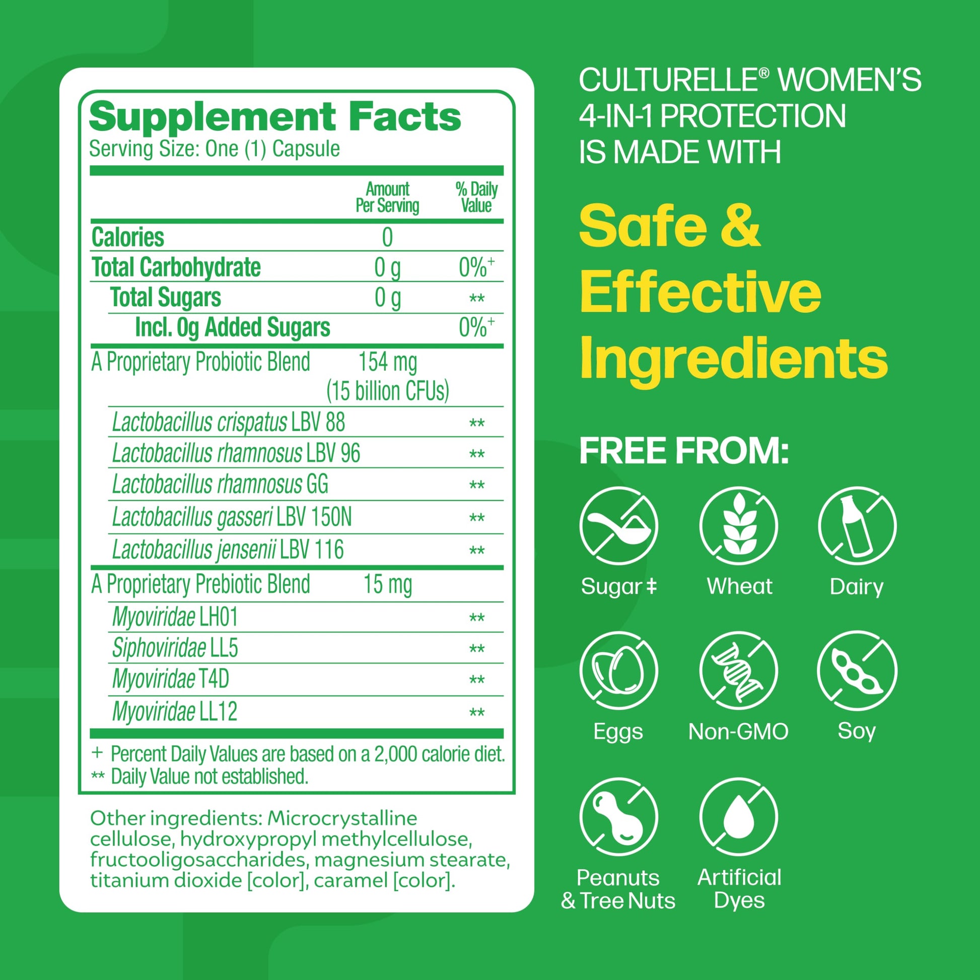 Culturelle 4-in-1 Probiotics for Women, Daily Probiotic & Prebiotic Supplement to Support Vaginal Health, Digestive Health, Immune Health CulturelleUS supplements