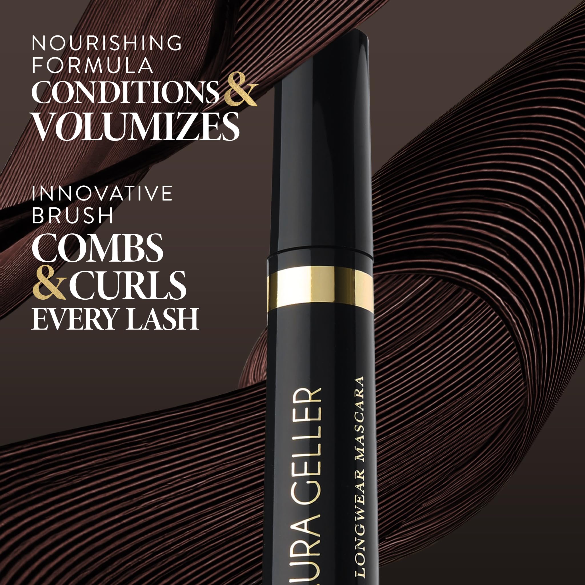 LAURA GELLER NEW YORK Kajal Longwear Mascara, Brown - Lengthening, Defining, Curling, Buildable Formula Eye Makeup - Natural Look for Everyday LAURA GELLER NEW YORK Au supplements