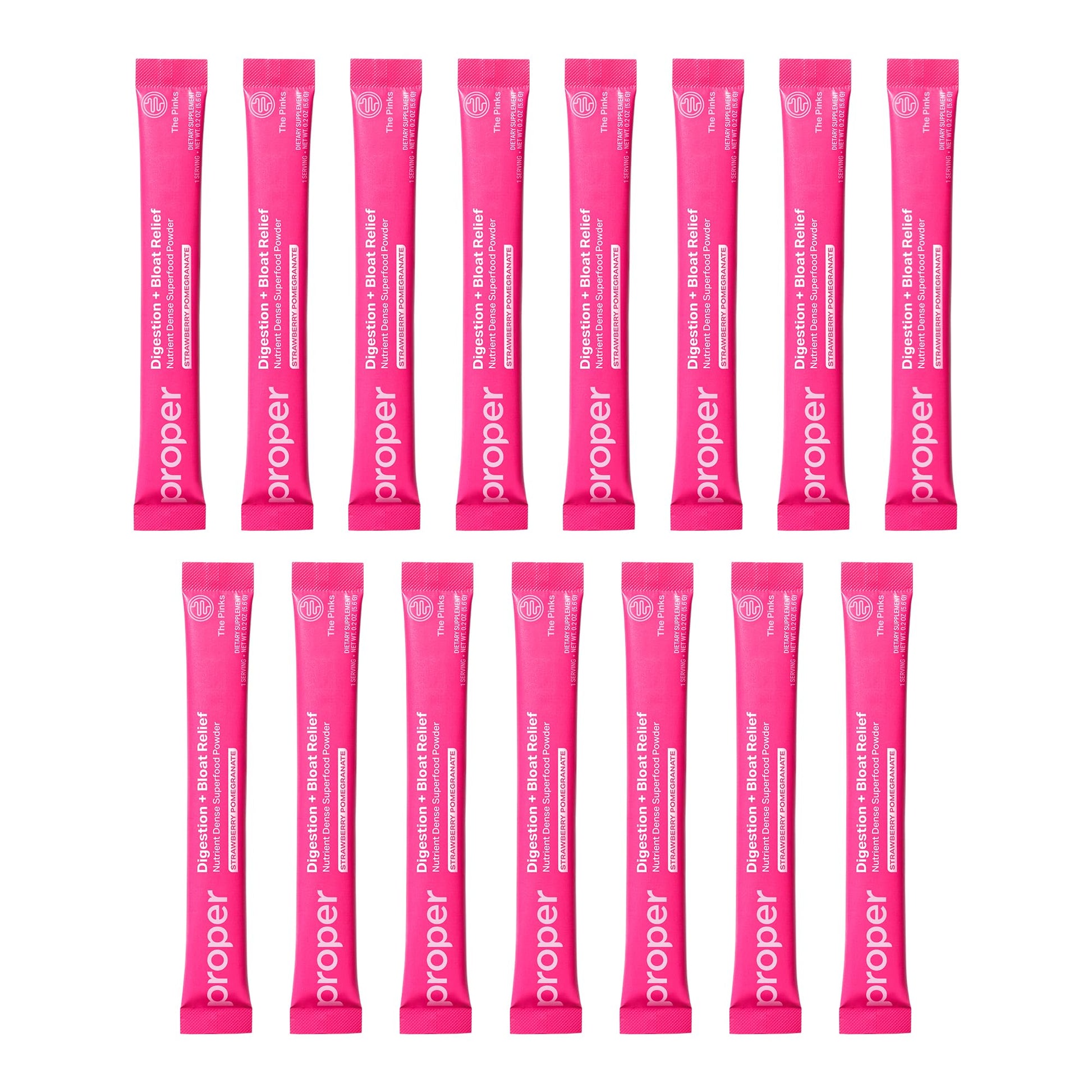 Proper, The Pinks Digestion and Bloat Relief. Drink Mix with Gut Health Probiotics, Prebiotics, Beet Root & Enzymes for Digestive Support. Bloating and Microbiome Supplement for Women and Men Proper Au supplements