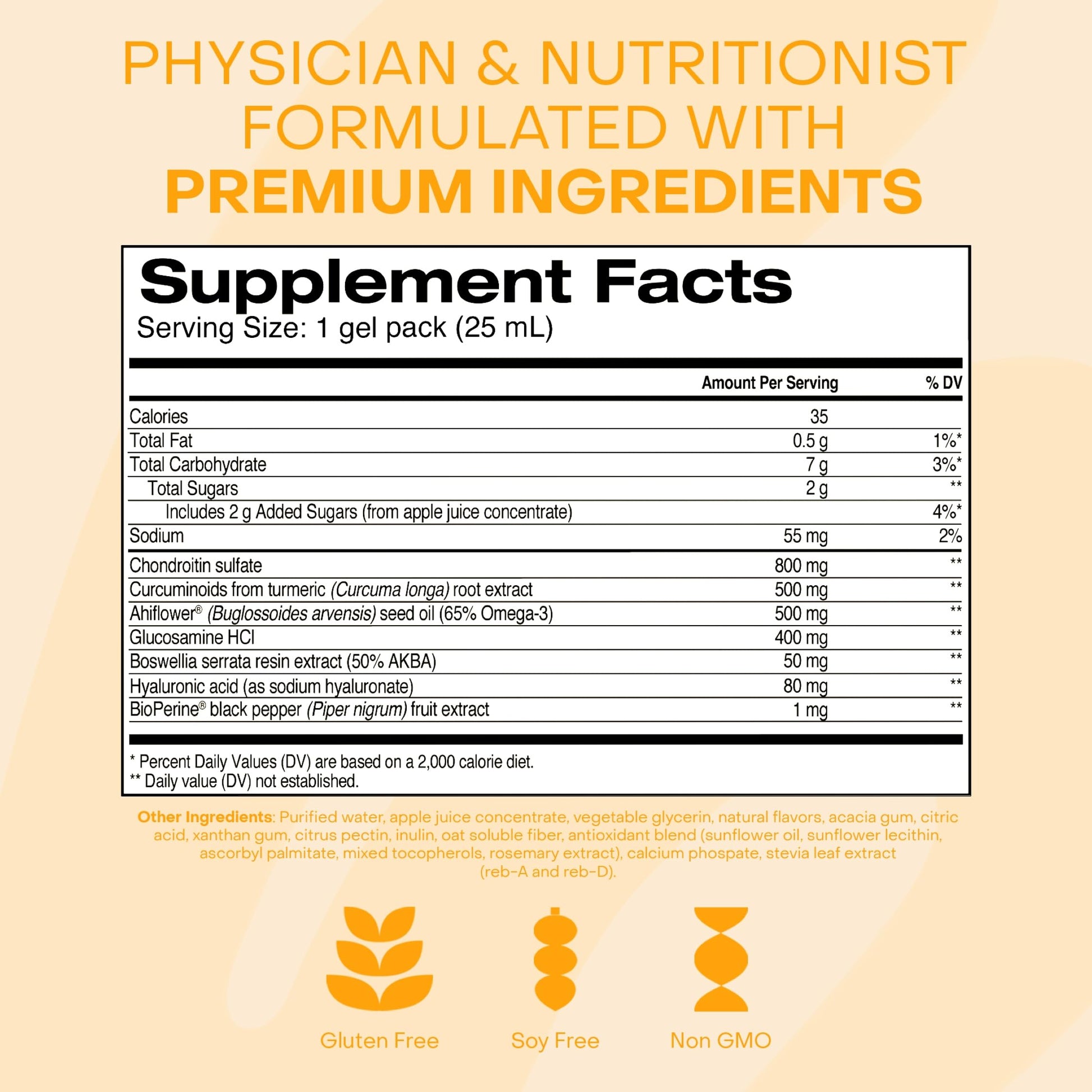 Healthycell Joint Health & Mobility Daily Liquid Supplement - Joint Support Supplement, Inflammation Response, Cartilage & Flexibility with Curcumin, Glucosamine & Chondroitin - 30 Gel Packs Healthycell Au supplements