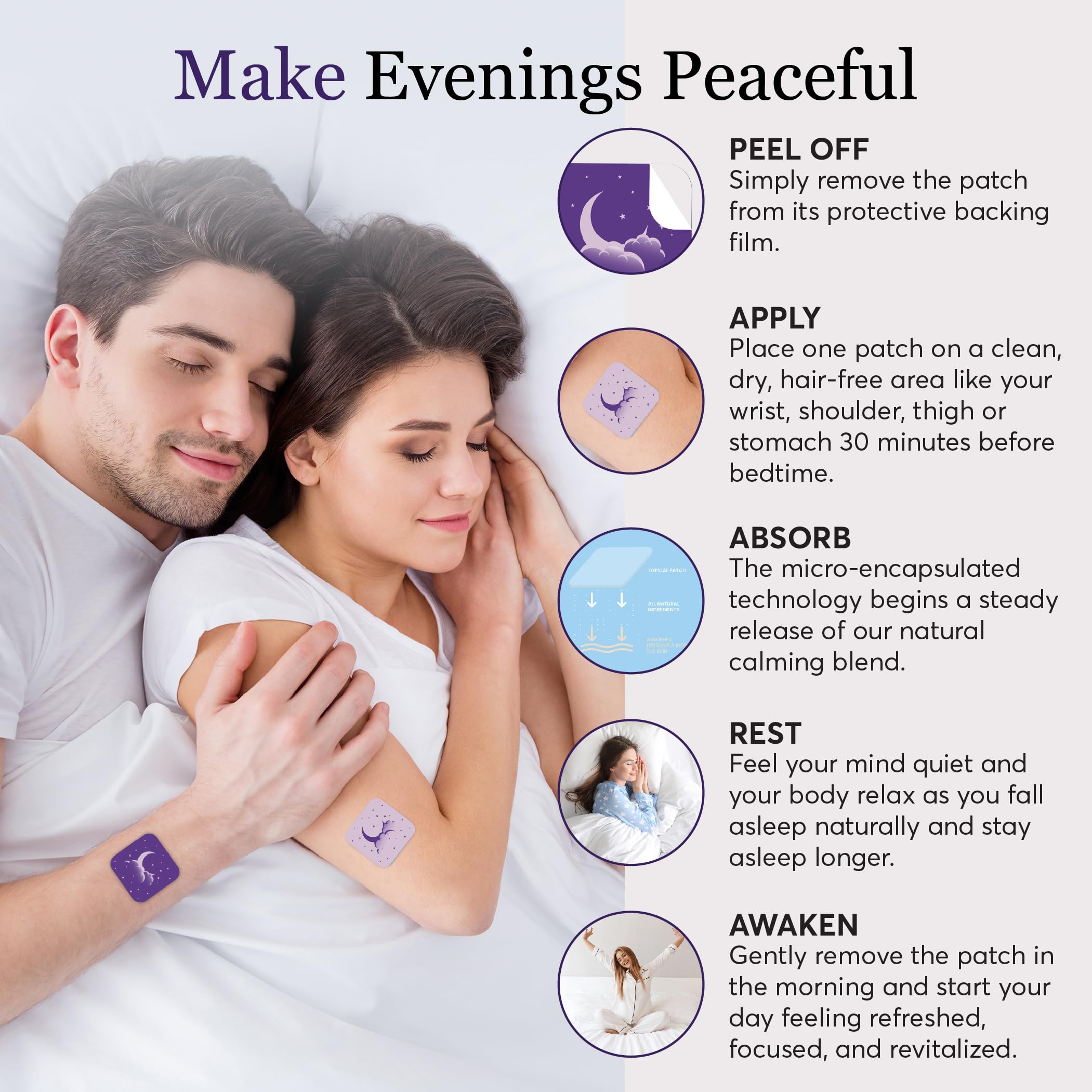 Zovira Sleep Patches for Adults, Melatonin Free with Lavender & Magnesium | Time-Release Transdermal, Aromatherapy Sleep Aid | Non-Habit Forming, Hypoallergenic, All-Night Restorative Sleep | 28 Count ZOVIRA Au supplements