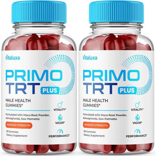 (2 Pack) Primo TRT Gummies, Primo TRT Advanced Performance Blend Supplement, PrimoTRT Try Prime Gomitas Maximum Strength for Males Support for Overall Health Wellness All Natural Ingredients (120 Ct) VitaluxaAu supplements