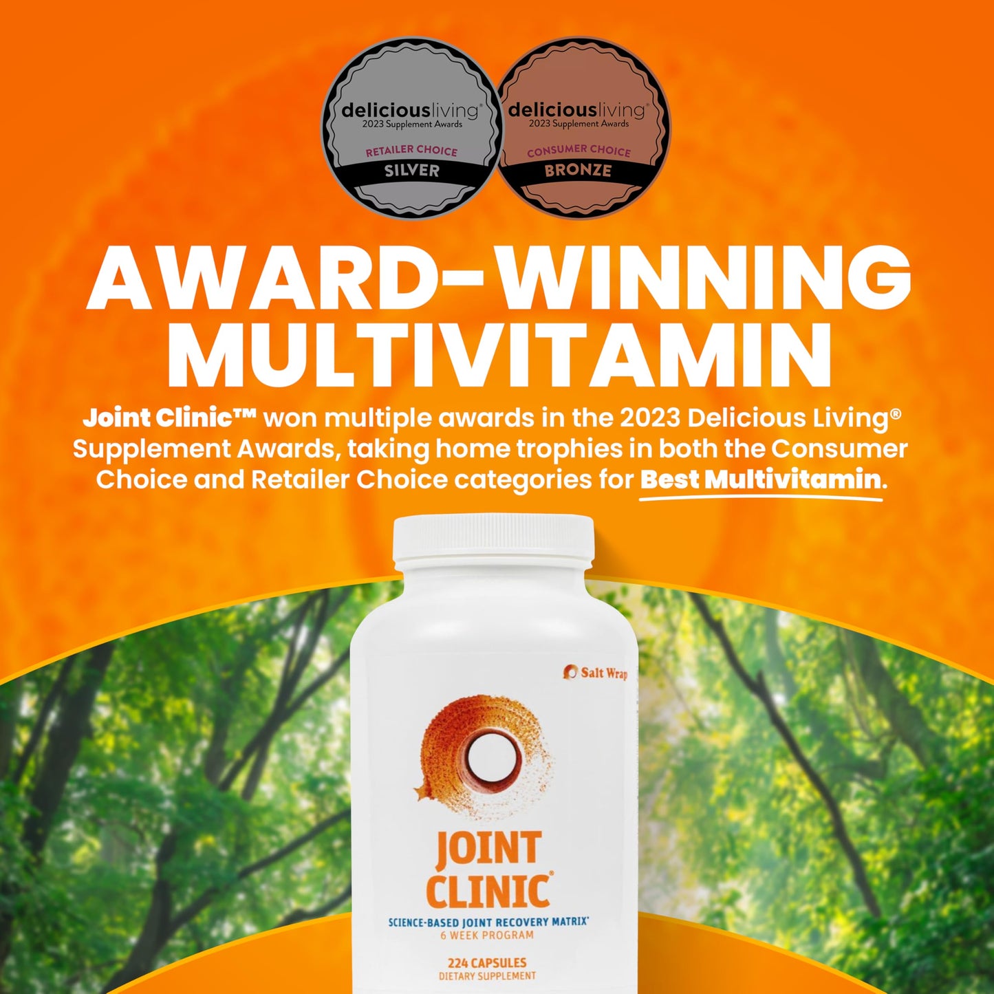 SaltWrap Joint Clinic - Multivitamin for Joint Health and Recovery - with Type II Collagen, C3 Turmeric, Cissus, and Hyaluronic Acid - 224 Capsules SaltWrapUS supplements