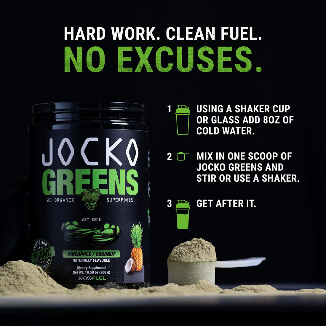 Jocko Fuel Daily Greens Powder - Premium Organic Greens Superfood Powder for Gut Health, Digestion, Bloating, Immune Support with Spirulina, Chlorella, Jocko Fuel uk supplements