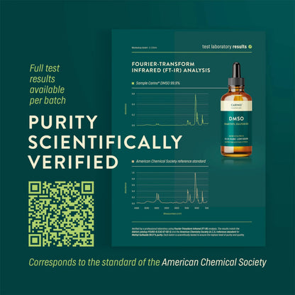 Carino HealthCare DMSO 99.9% Pharmaceutical Grade - FT-IR Verified Dimethyl Sulfoxide in Amber Glass Bottle with Pipette & Dropper Cap 3.38 oz Carino Healthcare buy supplements Au
